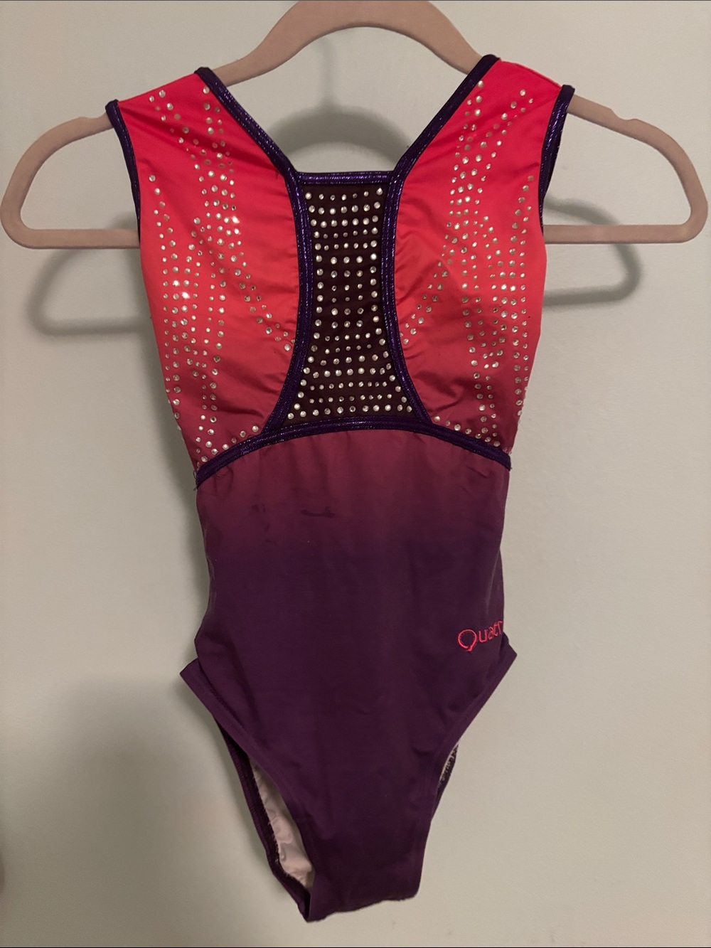Quatro Pink and Purple Sparkle Gymnastics Leotard